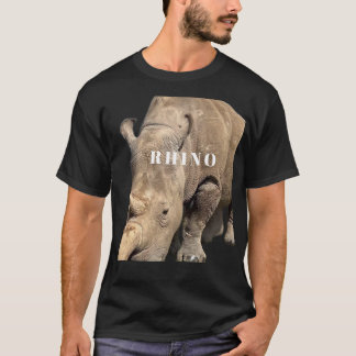 Camiseta Stand Out in Style with Rhino Print Safari Shirt