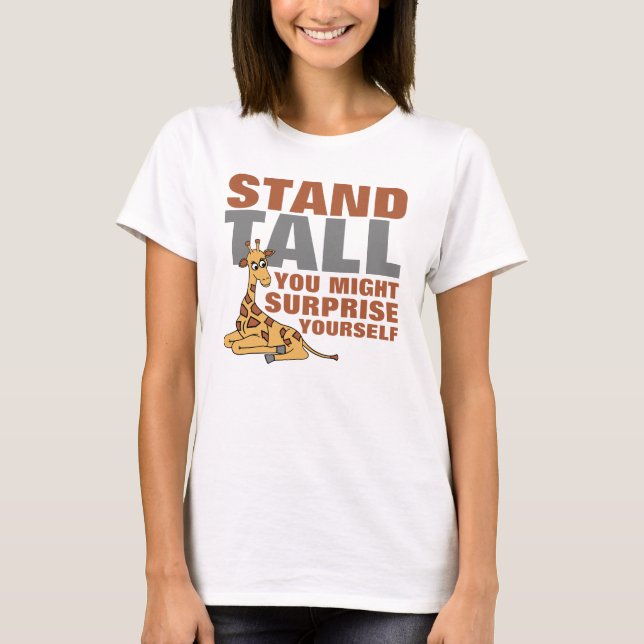 Camiseta Stand Tall, Giraffe (Frente)