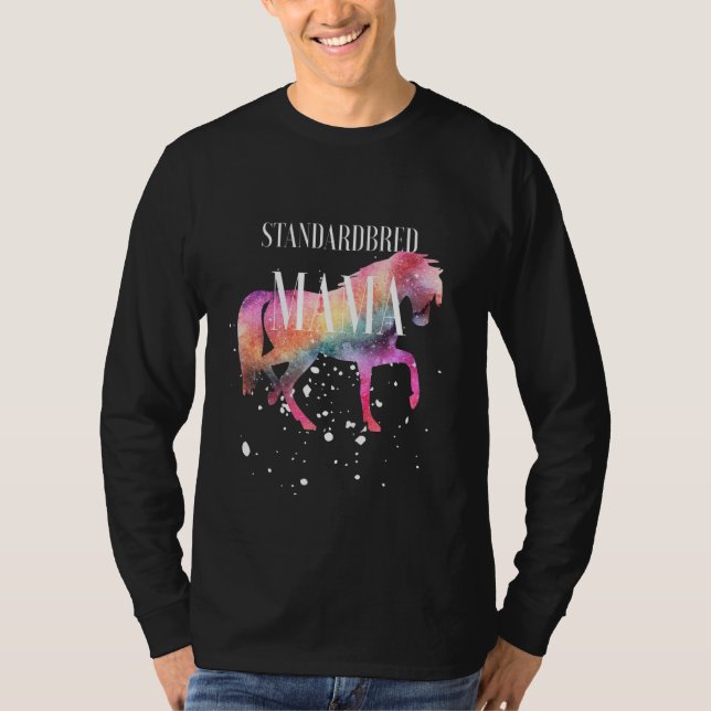 Camiseta Standardbred Horse Mama Galaxy Horse Girl Equestri (Frente)
