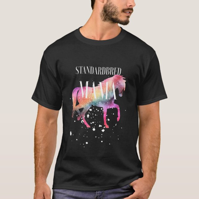 Camiseta Standardbred Horse Mama Galaxy Horse Girl Equestri (Frente)