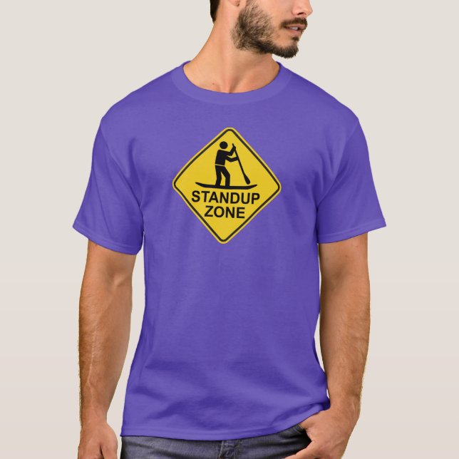 Camiseta Standup Paddleboard Zone Road Sign (Frente)