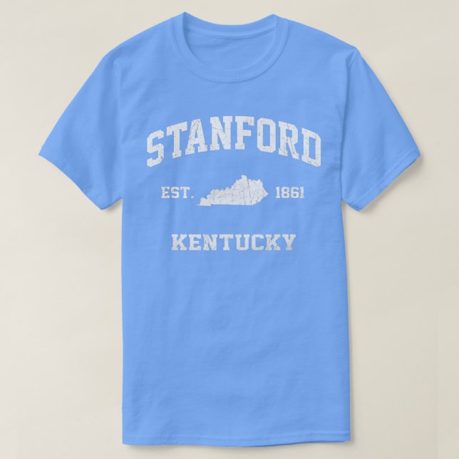 Camiseta Stanford Kentucky KY estilo atlético do estado de  (Frente do Design)