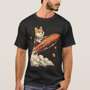 Camiseta Stanley Shiba Inu em um foguete