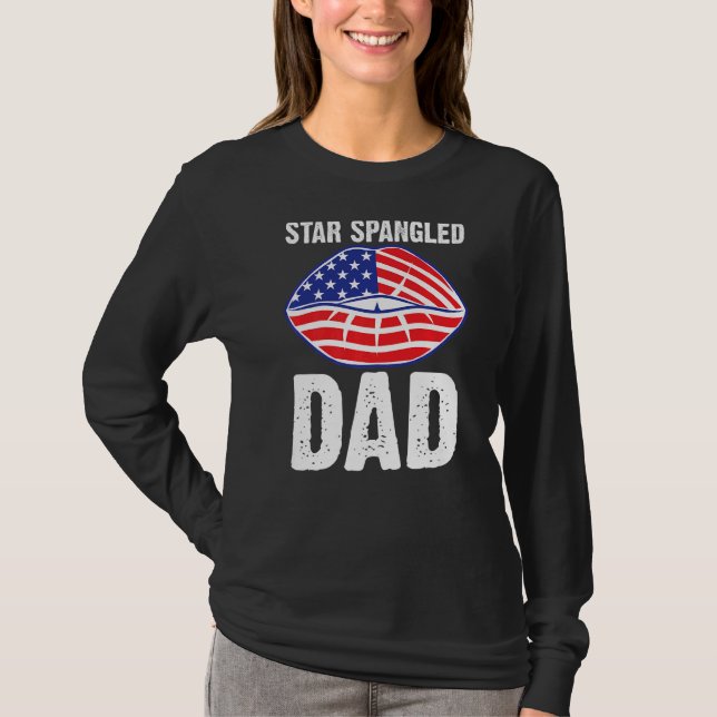 Camiseta Star Spanged Pai 4 De Julho (Frente)