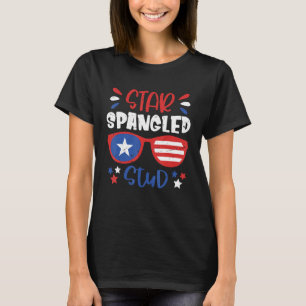 Camiseta Star Spangled Study 4 de julho Toddler Outfit Patr