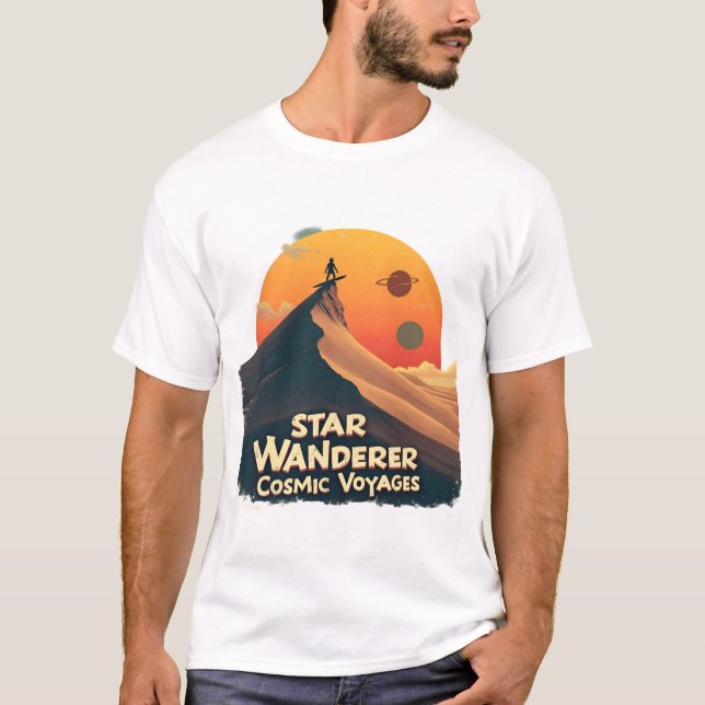 Camiseta Star Wanderer: Tee Cósmico Retro (Frente)