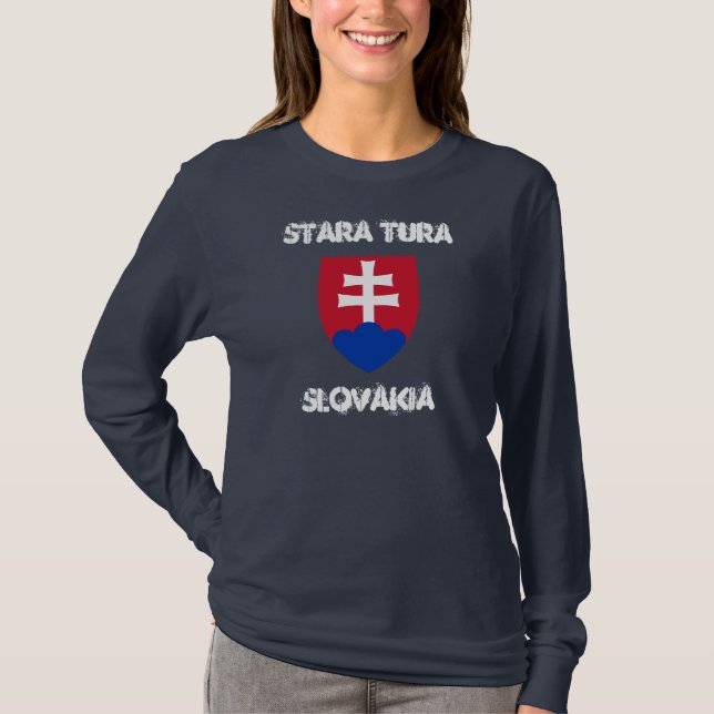 Camiseta Stara Tura, Eslováquia com casaco de armas (Frente)