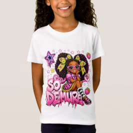 Camiseta StarBerry™ So Demure Rosa Neon Grafite