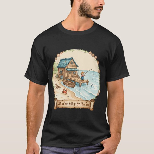 Camiseta Stardew Valley À Beira-Mar (Frente)
