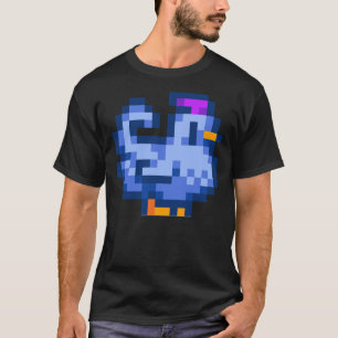 Camiseta Stardew Valley Shane Blue Chicken Sticker & Pi
