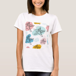 Camiseta Starfish in trendy colors elegant pattern