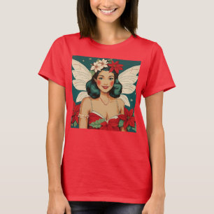 Camiseta Starlet de Pin-Up de Natal Tropical de Retro