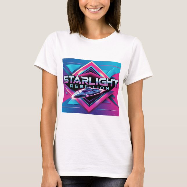 Camiseta Starlight Rebellion Retro Pop Cultura Mulheres (Frente)