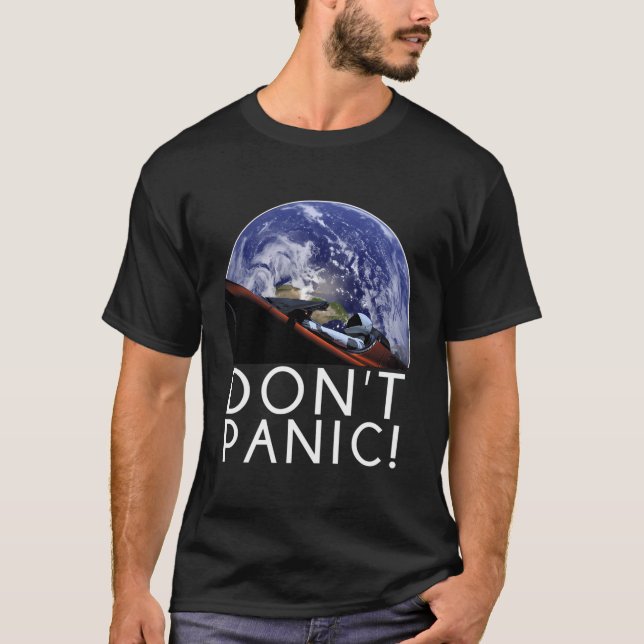 Camiseta Starman Não Pânico Espaço E Exploração De Marte Ho (Frente)
