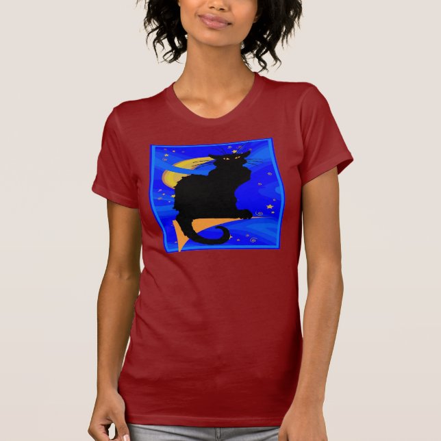 Camiseta StarNight Black Cat Halloween (Frente)