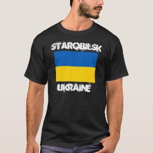 Camiseta Starobilsk, Ucrânia com bandeira ucraniana