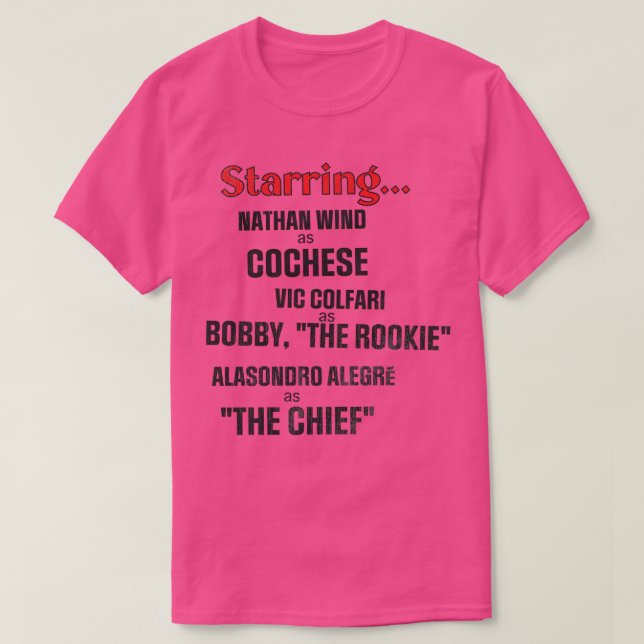Camiseta Starring Nathan Vic e Alasondro (Frente do Design)