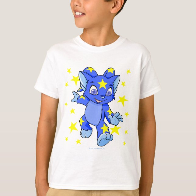 Camiseta Starry Acara entusiasmado com explosão estelar (Frente)