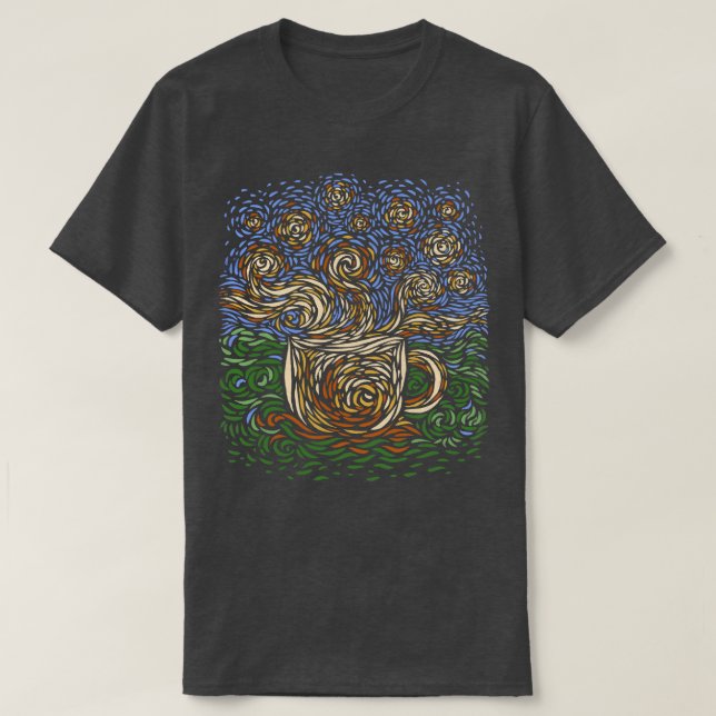 Camiseta Starry Coffee (Frente do Design)