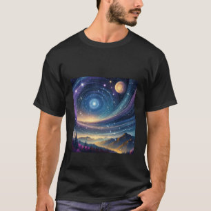 Camiseta Starry Dusk: Arte Celestial