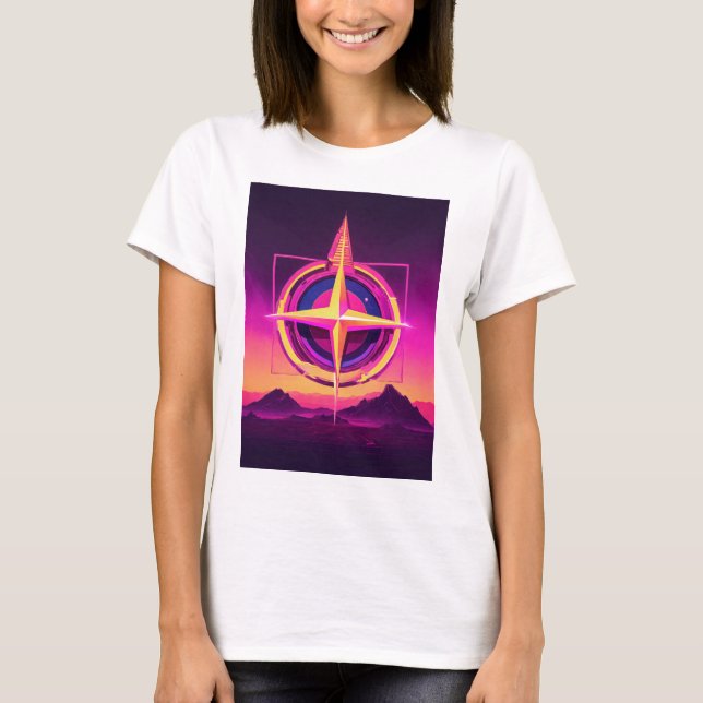 Camiseta Starry Elegance" ou "Galactic Chic" (Frente)