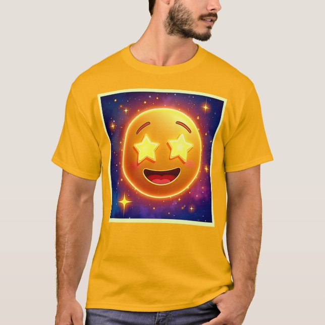 Camiseta Starry Eyed Emoji Joy (Frente)