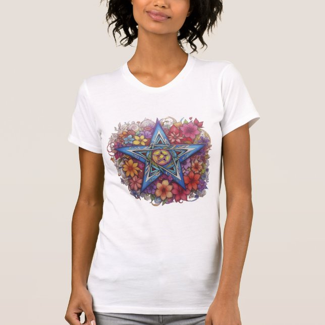 Camiseta Starry Floral Radiance (Frente)