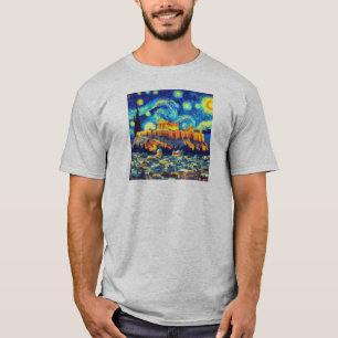 Camiseta Starry Night Acropolis Athens Grécia