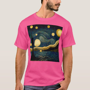 Camiseta Starry Night Art Deco Vincent van Gogh Art Premium