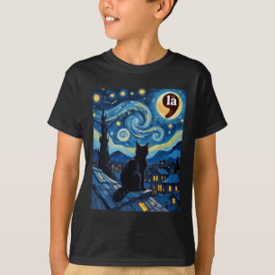 Camiseta Starry Night Black Cat Comma La Kamala Harris 1