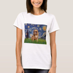 Camiseta Starry Night - Brown Brussel Griffon