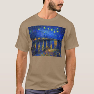 Camiseta Starry Night by Vincent Van Gogh Modern Art Painti