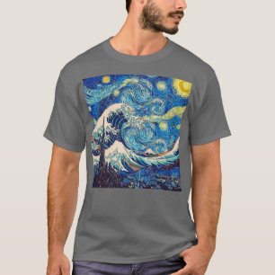 Camiseta Starry night encontra onda de Excelente