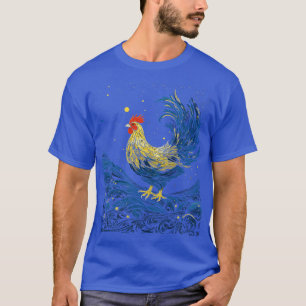 Camiseta Starry Night Inspirou Galinha Presente Ganha Frang