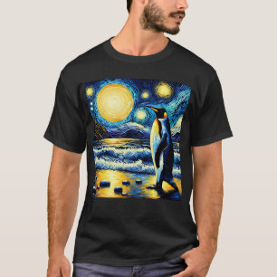 Camiseta Starry Night Penguin Van Gogh Lover