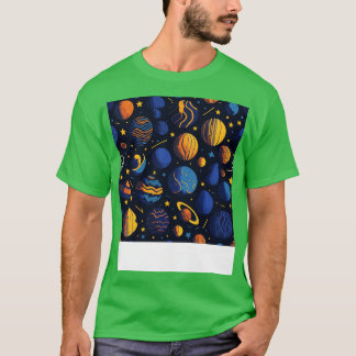 Camiseta Starry Night Planet Patteret Design para sobrevoo 