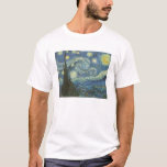 Camiseta Starry Night por Vincent Van Gogh<br><div class="desc">Vincent Van Gogh está na noite estelar. 1889 Óleo na Canvas. Museu de Arte Moderna,  Nova Iorque</div>