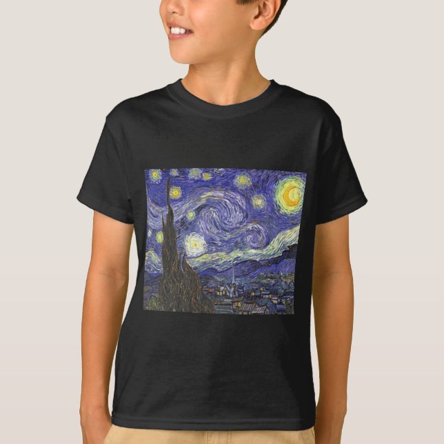Camiseta Starry Night por Vincent van Gogh (Frente)
