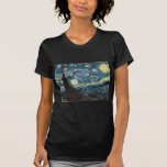 Camiseta Starry Night por Vincent Van Gogh<br><div class="desc">Starry Night por Vincent Van Gogh</div>