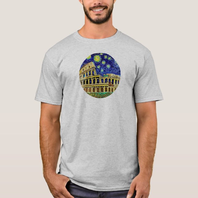 Camiseta Starry Night Roma Itália (Frente)
