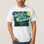 Camiseta Starry Night Van Gogh Arte Fractal<br><div class="desc">Para mais informações, visite Sobre este design: A Noite Estrelada é uma pintura do artista holandês Vincent van Gogh, e mostra a vista do lado de fora da janela do seu quarto sanitário à noite. Dizem que foi pintado da memória durante o dia. Starry Night é tipicamente considerado o maior...</div>