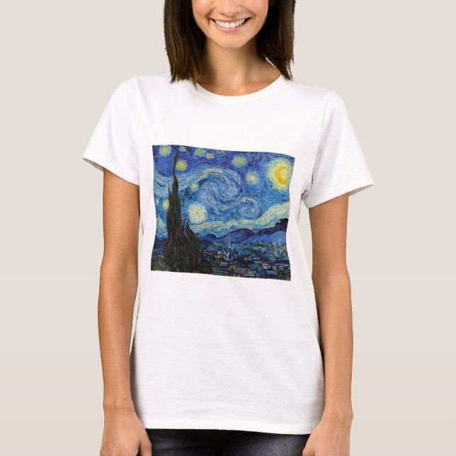 Camiseta Starry Night, Vincent van Gogh (Frente)