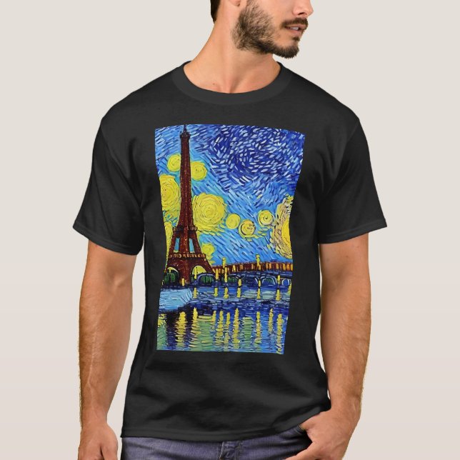 Camiseta Starry Paris Night (Frente)