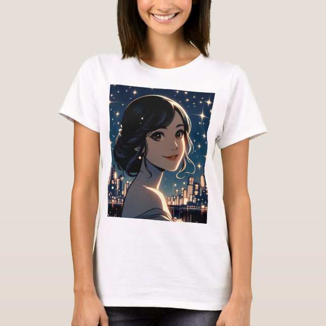 Camiseta Starry Serenity Smile (Frente)