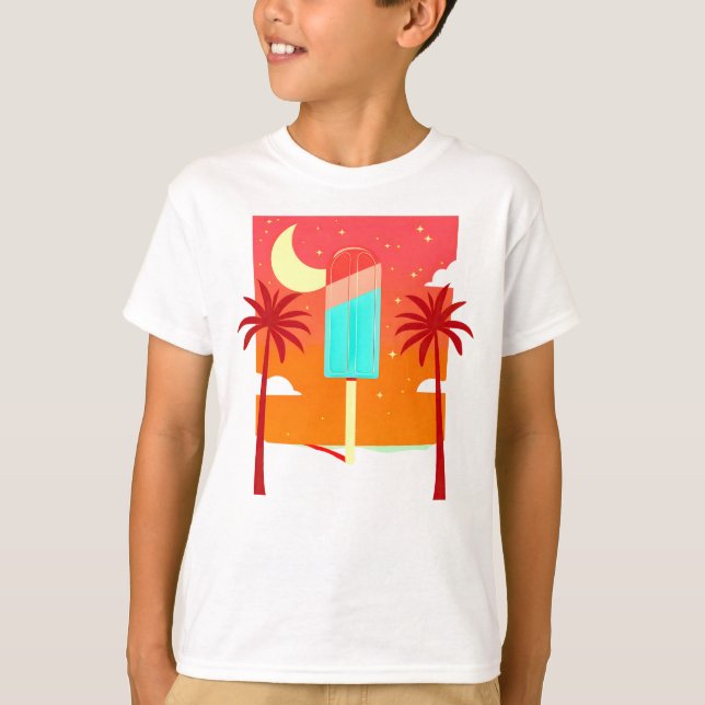 Camiseta Starry Summer Palm Ice Oasis (Frente)