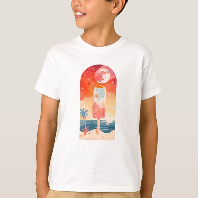 Camiseta Starry Summer Tropical Night (Frente)