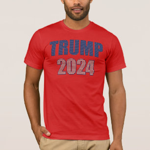 Camiseta Stars and Stripes Typografia Trump 2024