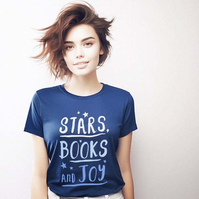 Camiseta Stars Books Alegria Feliz (Stars Books Joy Happy T-Shirt)
