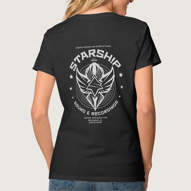 Camiseta STARSH! Som de P & T das gravações (o V-Pescoço (Verso)