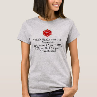 Camiseta Stat dos Gamers da menina o mais baixo